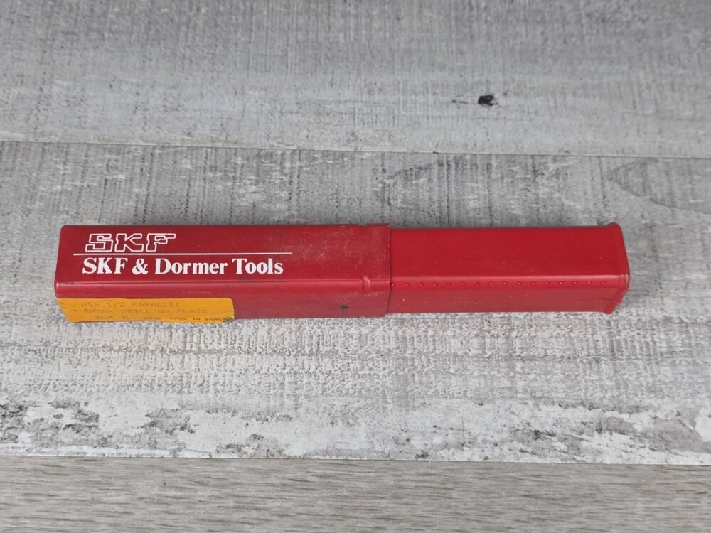 Skf & Dormer 1” Drill Bit 1/2” Parallel HSS Shank Drill w Flats A170 b296